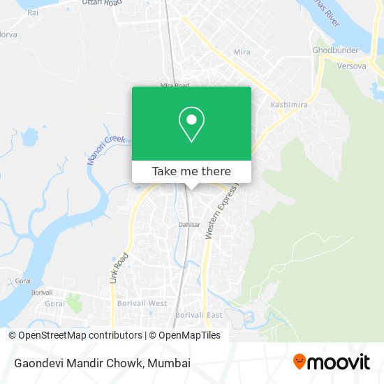 Gaondevi Mandir Chowk map