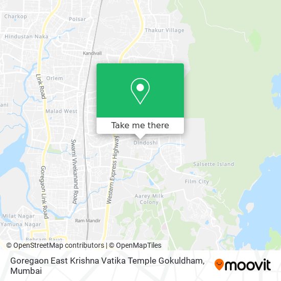 Goregaon East Krishna Vatika Temple Gokuldham map