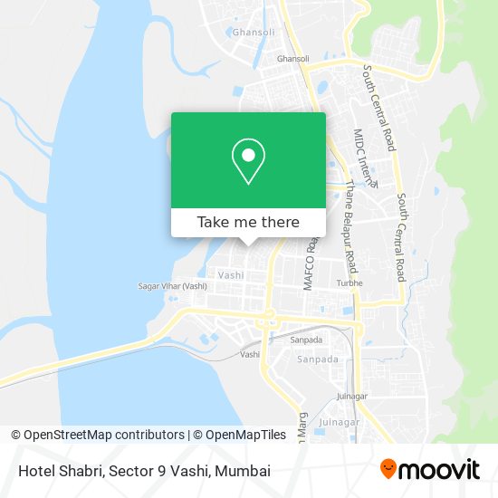 Hotel Shabri, Sector 9 Vashi map