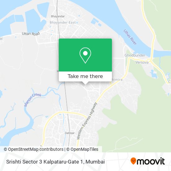 Srishti Sector 3 Kalpataru-Gate 1 map