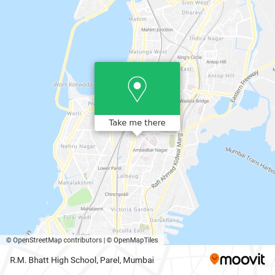 R.M. Bhatt High School, Parel map