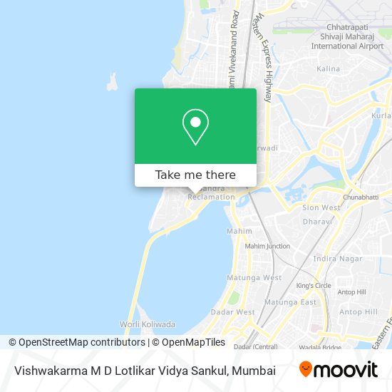 Vishwakarma M D Lotlikar Vidya Sankul map