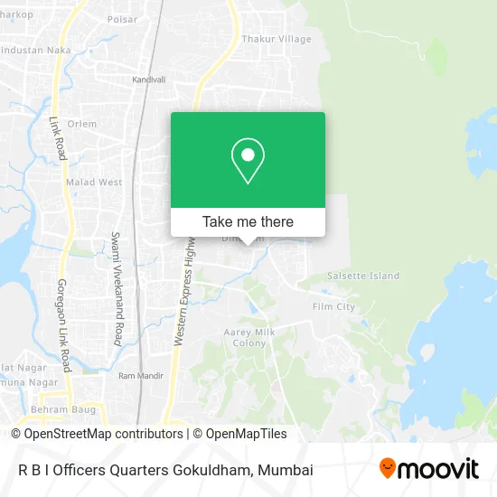R B I Officers Quarters Gokuldham map