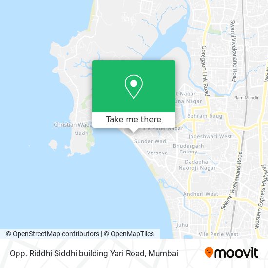 Opp. Riddhi Siddhi building Yari Road map