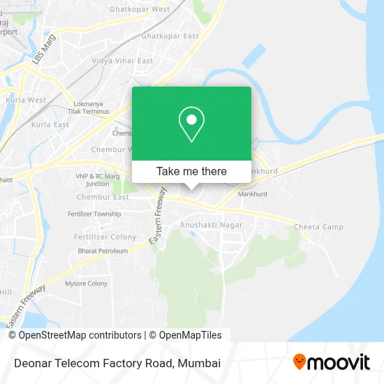 Deonar Telecom Factory Road map