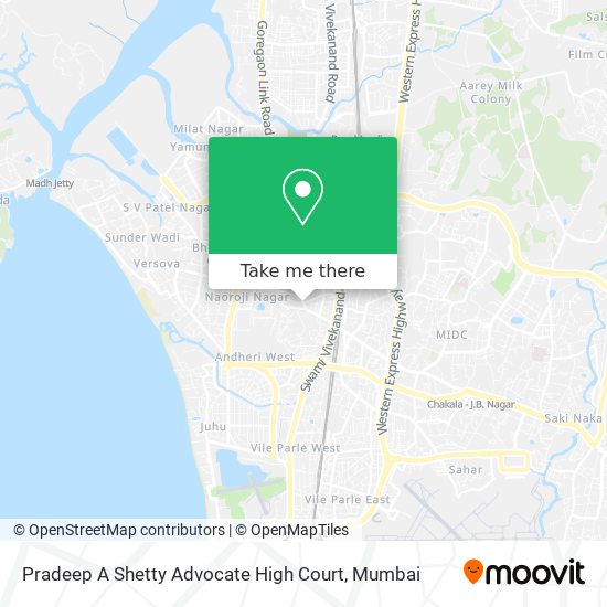 Pradeep A Shetty Advocate High Court map