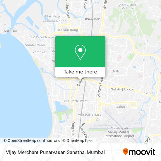 Vijay Merchant Punarvasan Sanstha map