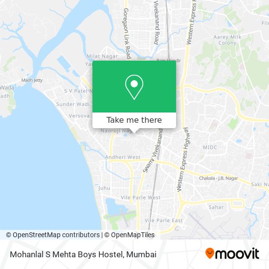 Mohanlal S Mehta Boys Hostel map