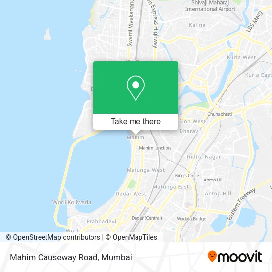 Mahim Causeway Road map