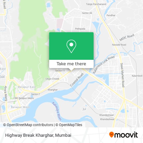 Highway Break Kharghar map