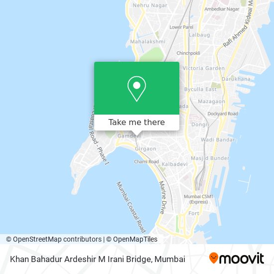 Khan Bahadur Ardeshir M Irani Bridge map
