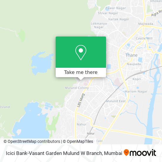 Icici Bank-Vasant Garden Mulund W Branch map