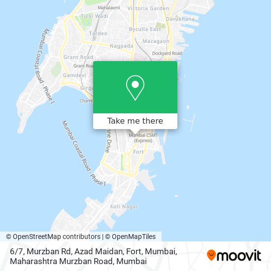 6 / 7, Murzban Rd, Azad Maidan, Fort, Mumbai, Maharashtra Murzban Road map