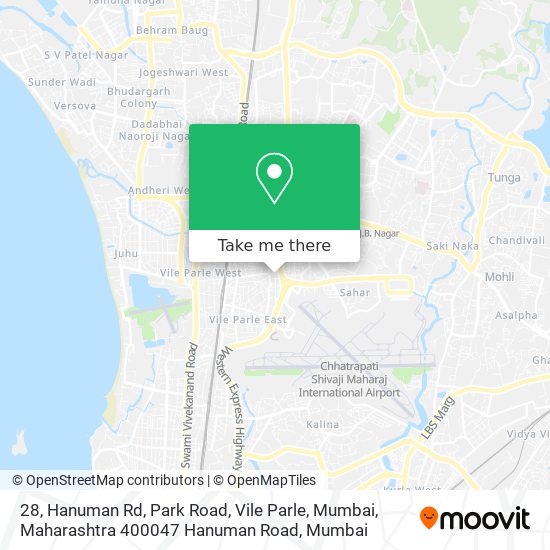 28, Hanuman Rd, Park Road, Vile Parle, Mumbai, Maharashtra 400047 Hanuman Road map