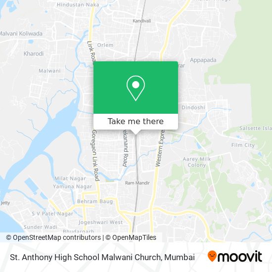 St. Anthony High School Malwani Church map