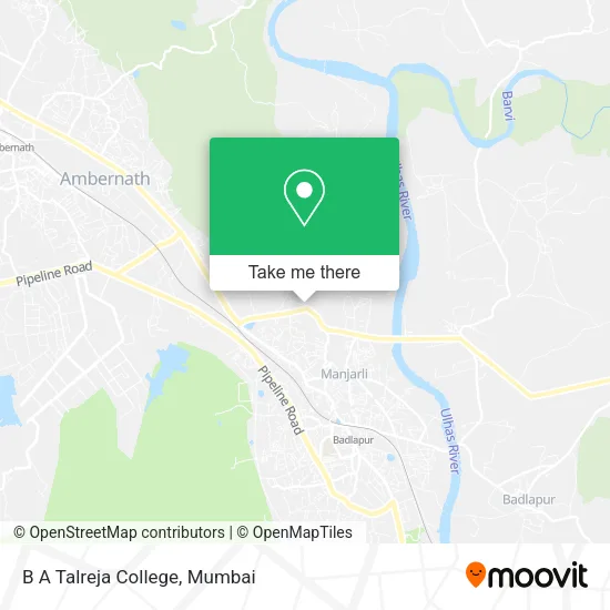 B A Talreja College map