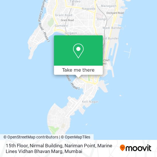 15th Floor, Nirmal Building, Nariman Point, Marine Lines Vidhan Bhavan Marg map