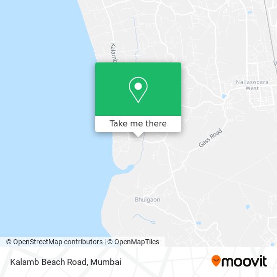 Kalamb Beach Road map