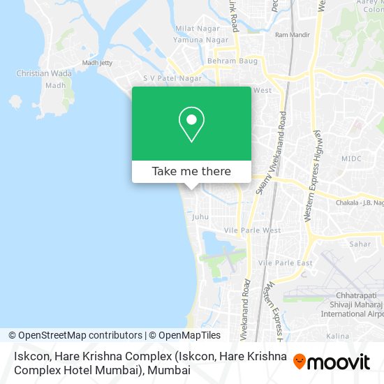 Iskcon, Hare Krishna Complex (Iskcon, Hare Krishna Complex Hotel Mumbai) map