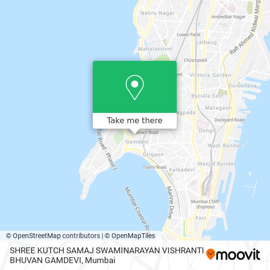 SHREE KUTCH SAMAJ SWAMINARAYAN VISHRANTI BHUVAN GAMDEVI map