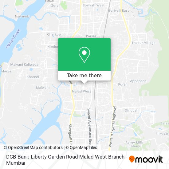 DCB Bank-Liberty Garden Road Malad West Branch map
