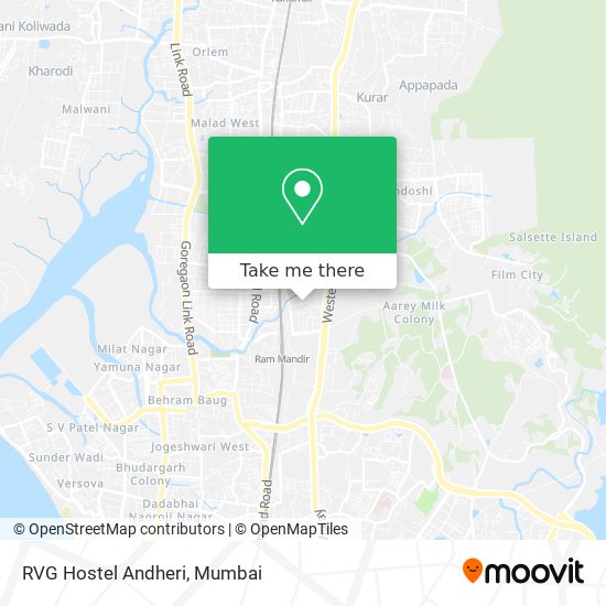 RVG Hostel Andheri map