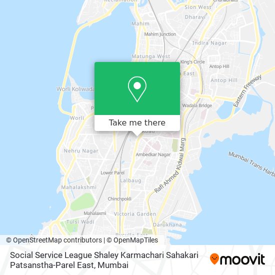 Social Service League Shaley Karmachari Sahakari Patsanstha-Parel East map
