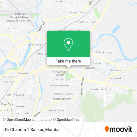 Dr Chandra T Sankar map