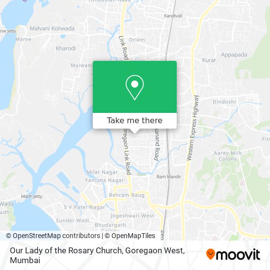 Our Lady of the Rosary Church, Goregaon West map