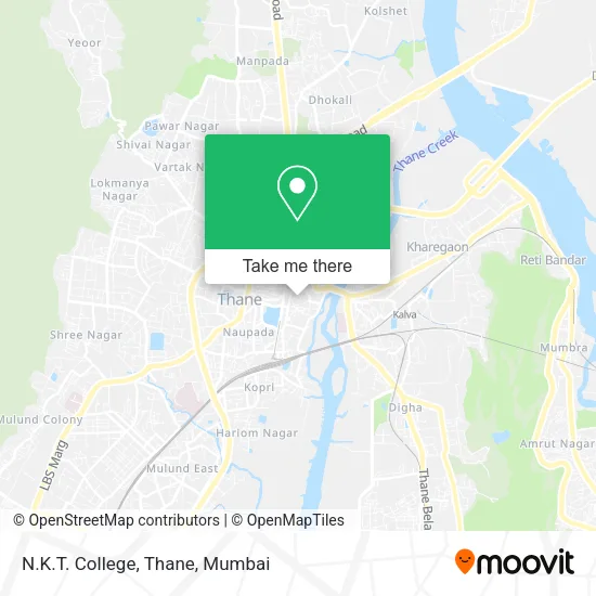 N.K.T. College, Thane map