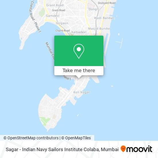 Sagar - Indian Navy Sailors Institute Colaba map