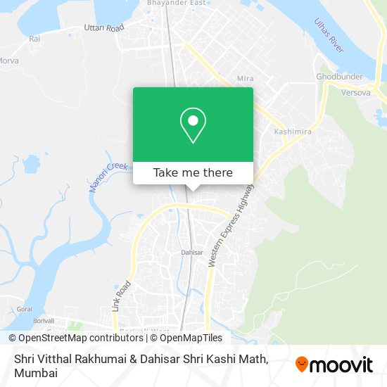 Shri Vitthal Rakhumai & Dahisar Shri Kashi Math map