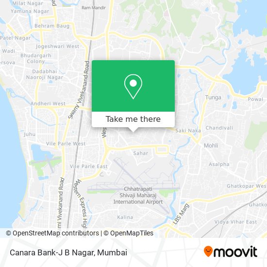 Canara Bank-J B Nagar map