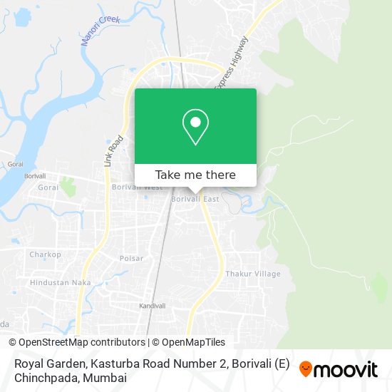Royal Garden, Kasturba Road Number 2, Borivali (E) Chinchpada map