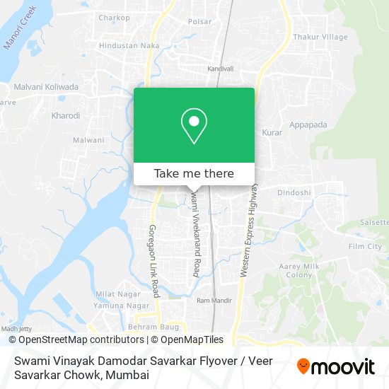 Swami Vinayak Damodar Savarkar Flyover / Veer Savarkar Chowk map