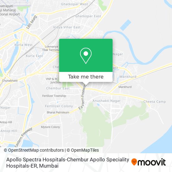 Apollo Spectra Hospitals-Chembur Apollo Speciality Hospitals-ER map