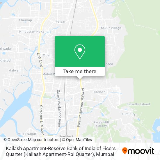 Kailash Apartment-Reserve Bank of India of Ficers Quarter (Kailash Apartment-Rbi Quarter) map