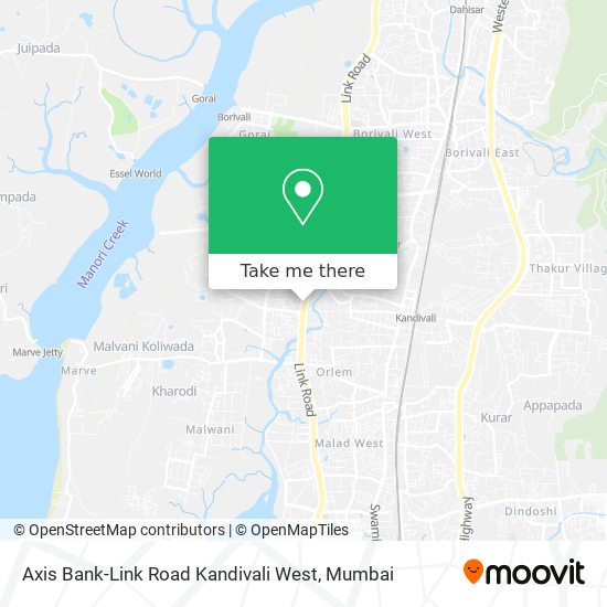 Axis Bank-Link Road Kandivali West map