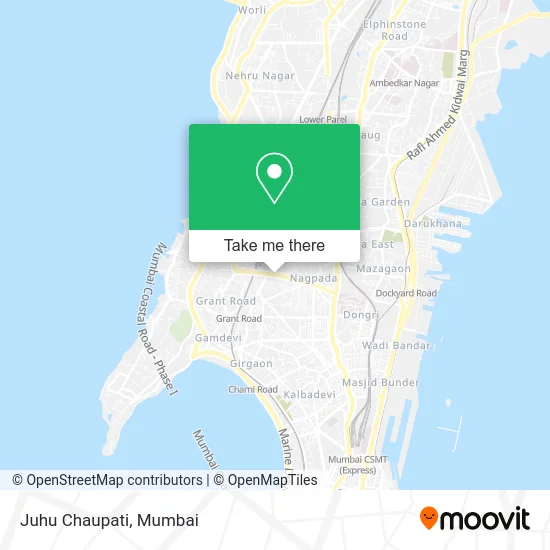 Juhu Chaupati map