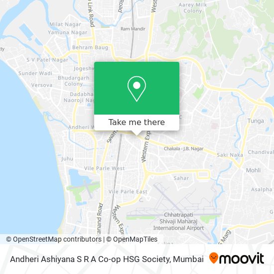 Andheri Ashiyana S R A Co-op HSG Society map