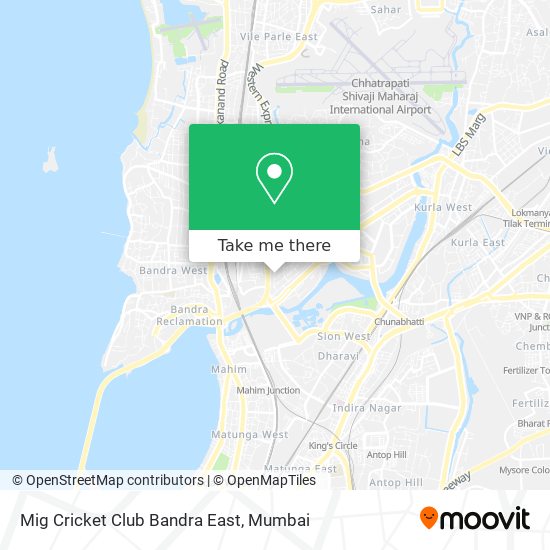 Mig Cricket Club Bandra East map