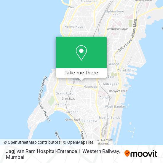 Jagjivan Ram Hospital-Entrance 1 Western Railway map