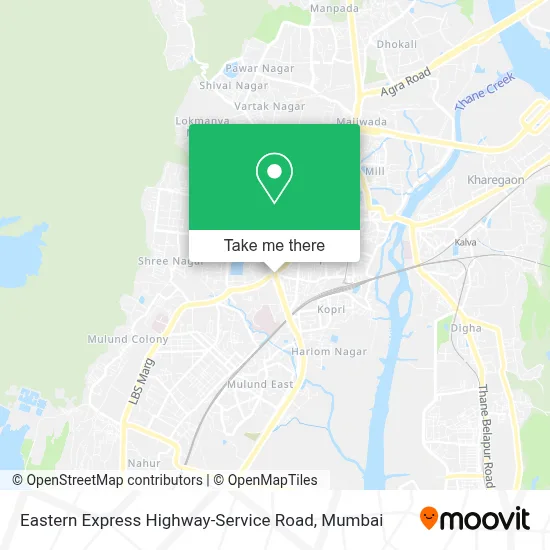 Eastern Express Highway-Service Road map