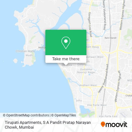 Tirupati Apartments, S A Pandit Pratap Narayan Chowk map