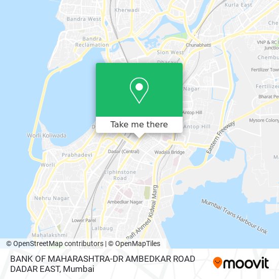 BANK OF MAHARASHTRA-DR AMBEDKAR ROAD DADAR EAST map