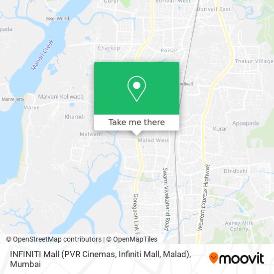 INFINITI Mall (PVR Cinemas, Infiniti Mall, Malad) map