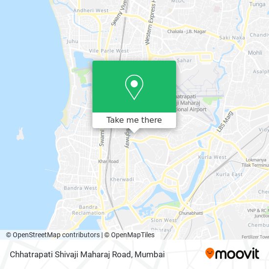 Chhatrapati Shivaji Maharaj Road map