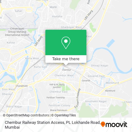 Chembur Railway Station Access, PL Lokhande Road map