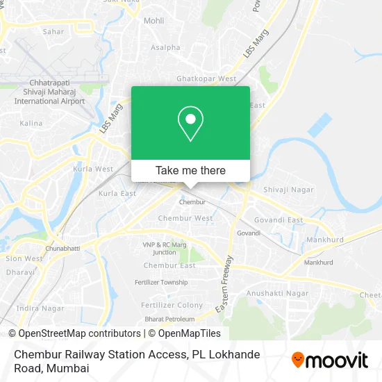 Chembur Railway Station Access, PL Lokhande Road map