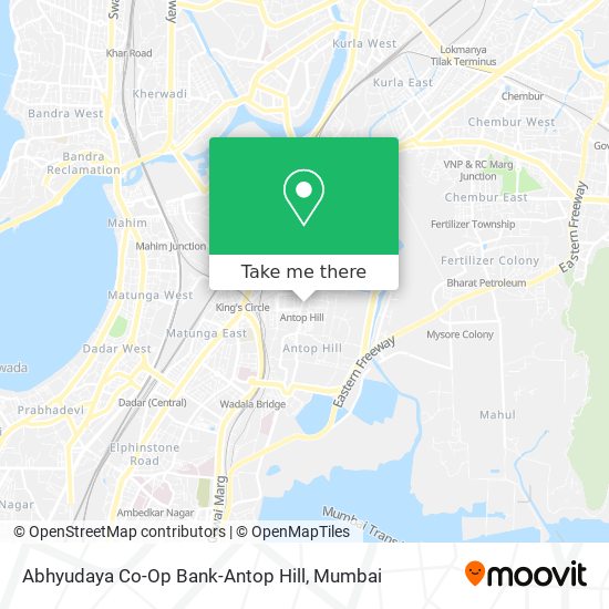 Abhyudaya Co-Op Bank-Antop Hill map